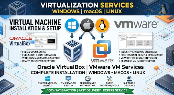 install virtualbox or vmware on your pc,laptop