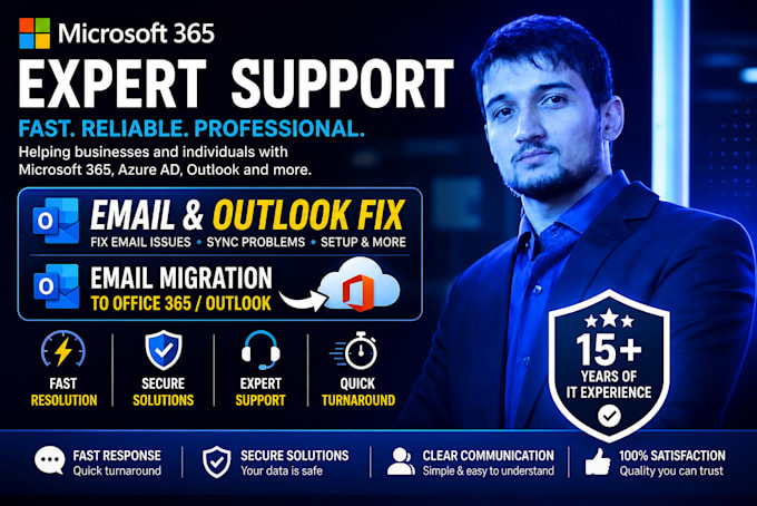 fix microsoft 365, azure ad, outlook and email problems