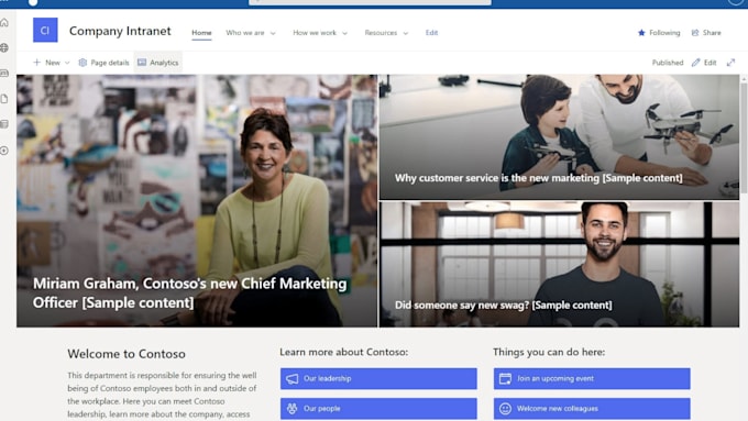design modern microsoft 365 sharepoint intranet website for your organization