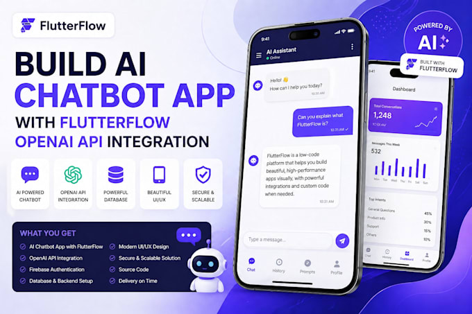 build ai chatbot app with flutterflow openai API integration