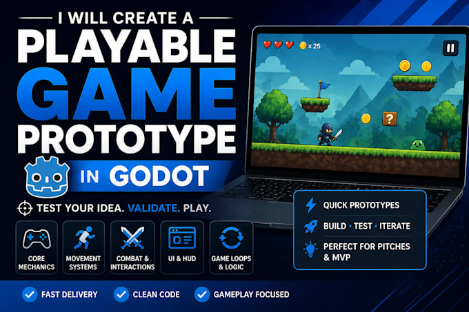 create a playable game prototype in godot with core mechanics