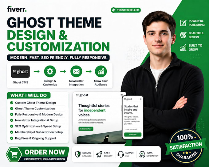 design ghost theme ghost template ghost website design customaization