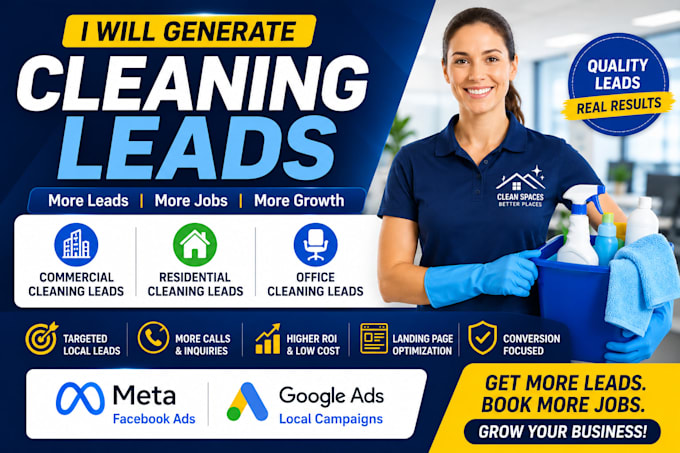 Generate commercial cleaning leads, residential cleaning, office ...