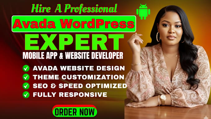 design or customize avada wordpress website, fix avada theme wordpress website