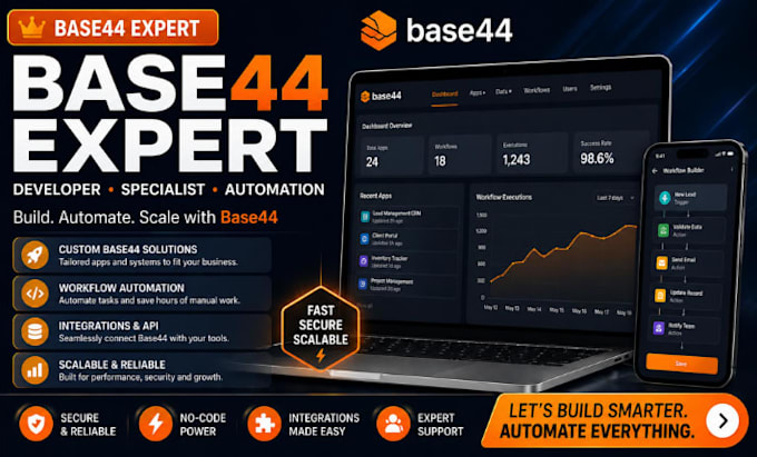 base44 expert, base44 developer, base44 specialist, base44 workflow automation
