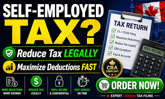 file self employed canada tax return fast maximize deduction reduce tax legally