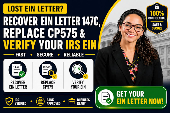 apply for ein, replace cp575 and assist with irs compliance