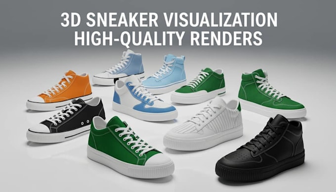 create realistic 3d shoe animation and 3d sneaker rendering product animation