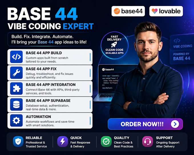 build custom base44 app fix bugs base 44 expert integrate API base 44 websites