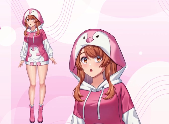 design and rig live2d vtuber model 2d vtuber model 2d anime model vtuber rigging