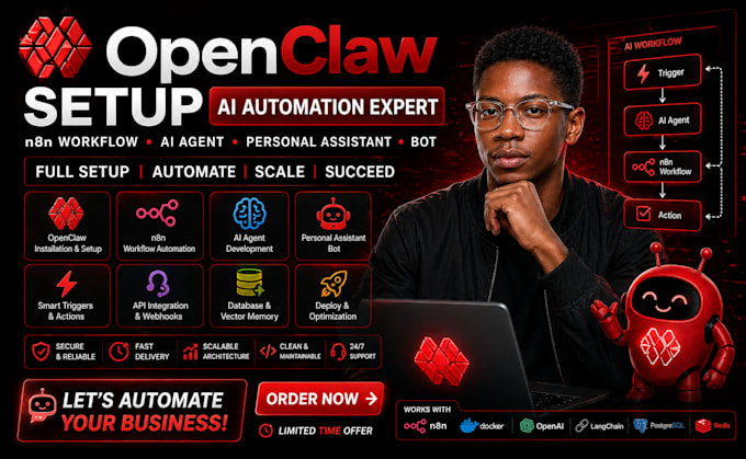 openclaw setup ai automation expert n8n workflow personal assistant agent bot