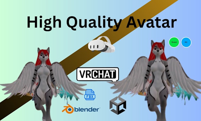 Do vrchat avatar commission, anime vrc avatar, furry nsfw 3d model, vr ...