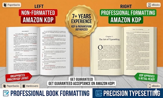 do professional book formatting, typesetting, and fix KDP upload errors