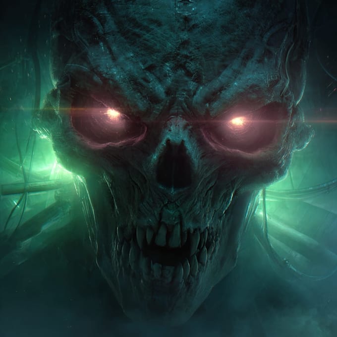 do sci fi horror and fantasy scene concept art illustrations