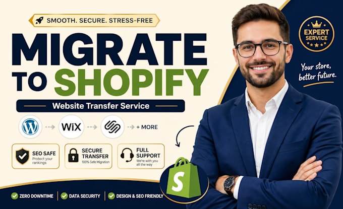 migrate wordpress website to shopify, wix squarespace migration to shopif