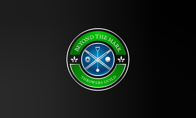 design monogram heraldic crest logo for throwers guild