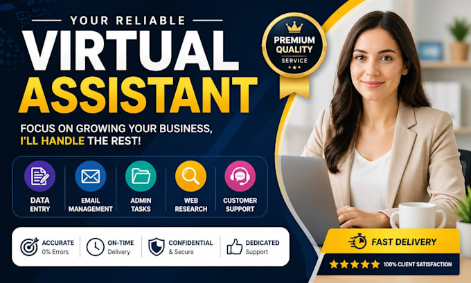 be your reliable virtual assistant for data entry, email management, admin task