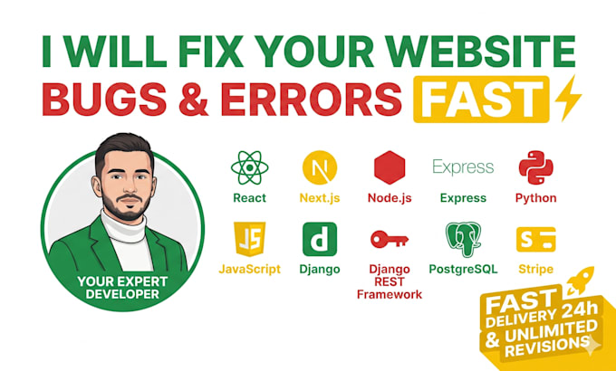 fix your website bugs and errors fast
