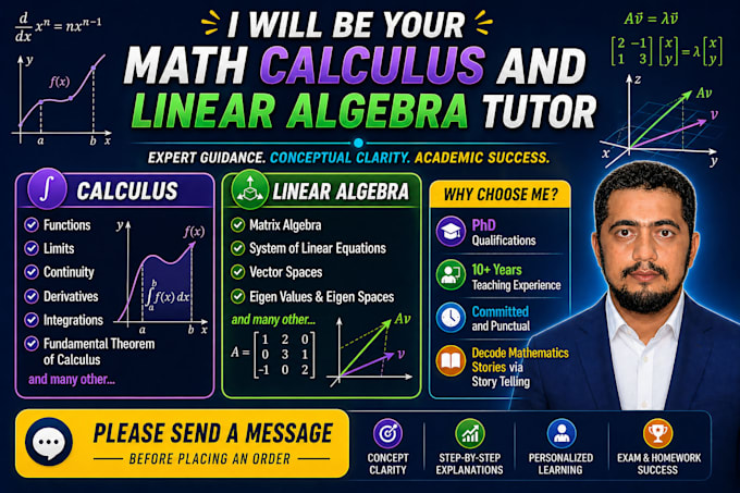 be your math calculus and linear algebra tutor