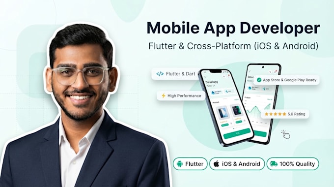 do mobile app development as a flutter developer for ios and android