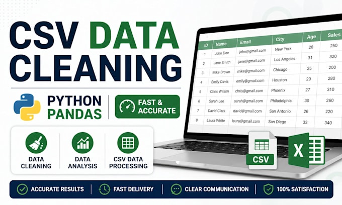 clean and format messy data in excel or CSV using python