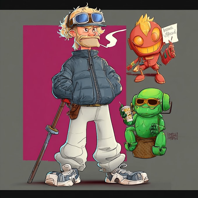 draw cute cartoons characters