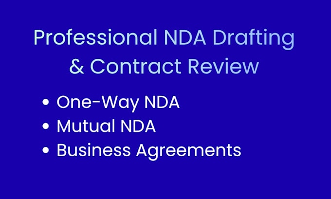 draft nda, service agreements and business contracts