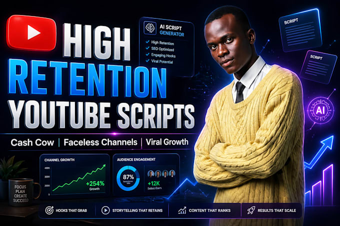 create engaging youtube scripts for faceless channels