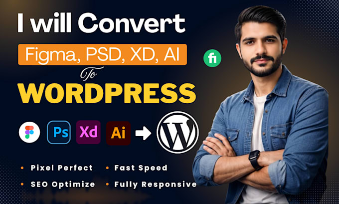 convert your figma to wordpress, psd to wordpress, elementor to wordpress