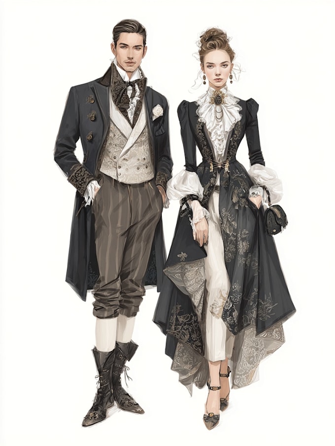 create a simple fashion illustration