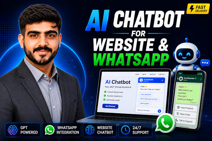 build ai chatbot for website and whatsapp automation