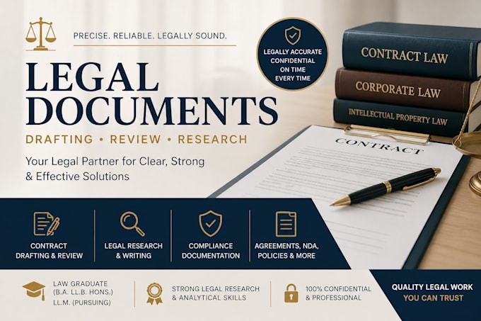 review contracts and provide legal drafting support