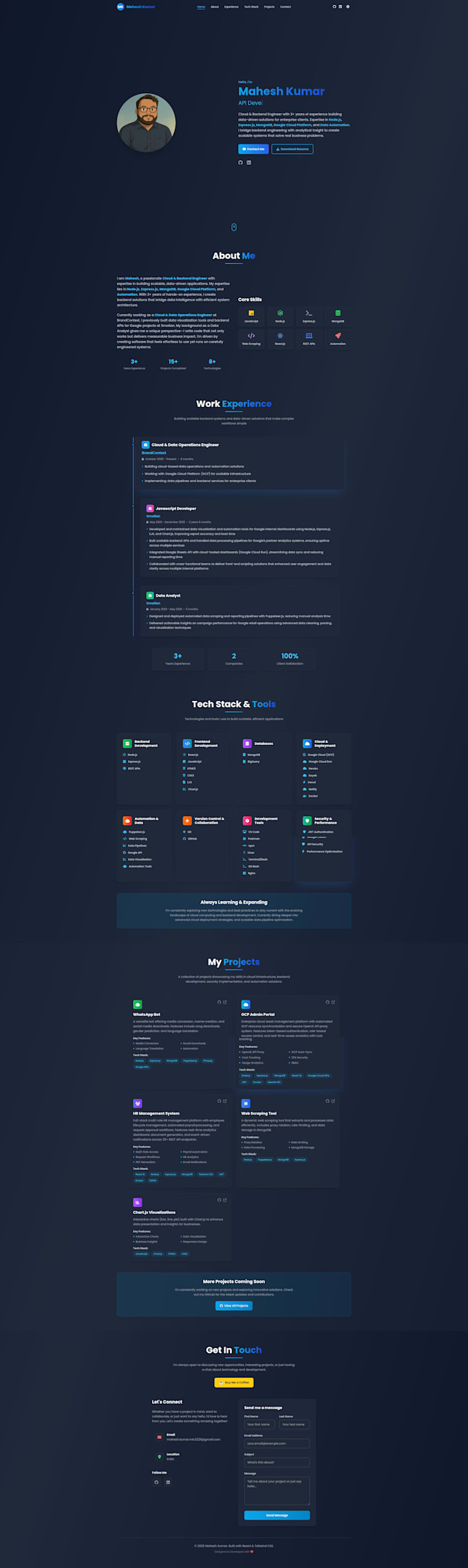 build backend apis and cloud infrastructure