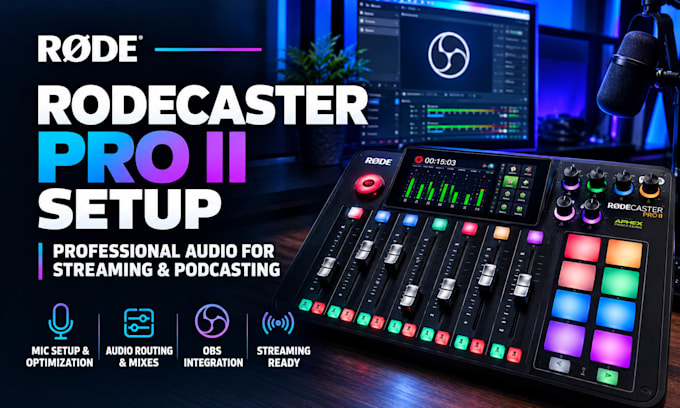 setup rodecaster pro ii for proffessional streaming and gaming
