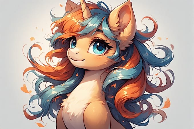 create custom pony girl character illustration