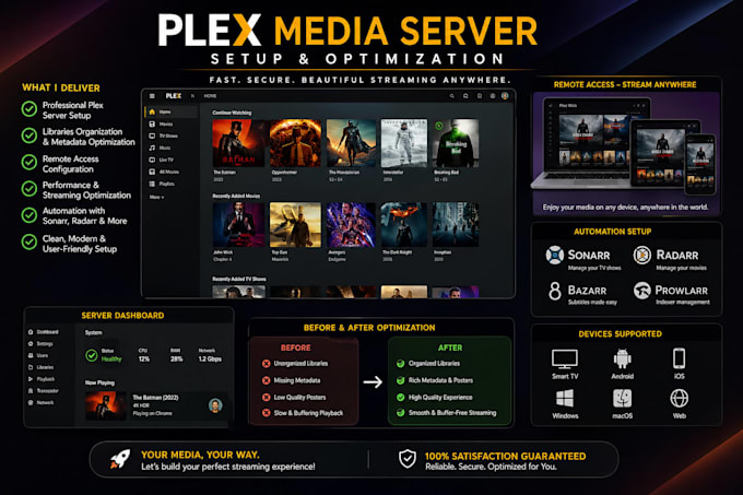 set up and optimize your plex media server