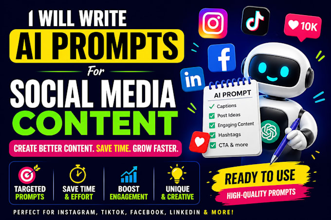 write ai prompts for social media content
