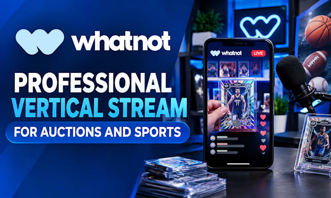 setup a professional whatnot vertical stream for auctions and sports