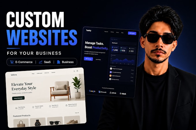 a responsive react landing page or custom website