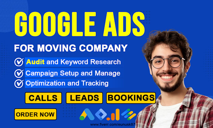 audit, set up google ads for your moving company