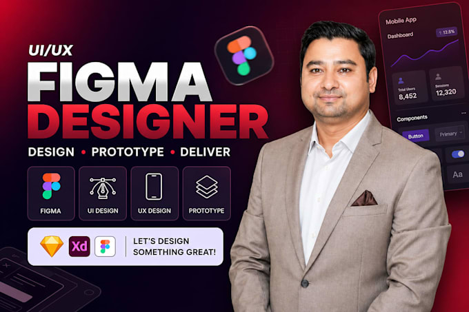 design modern uiux for mobile app, website, web app in figma