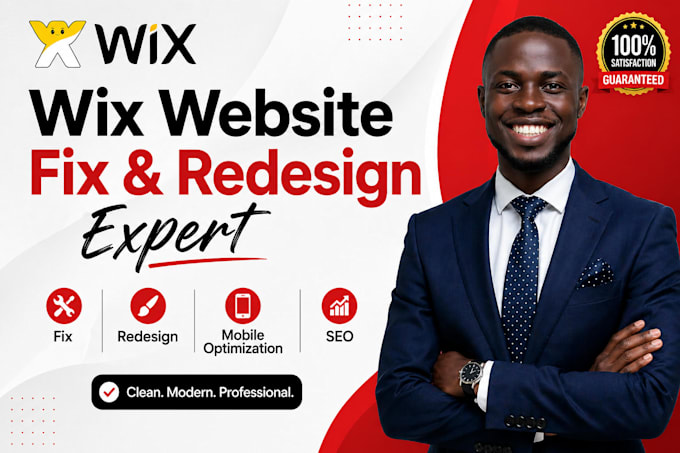 edit fix wix issues, redesign sections and optimize and support your wix website