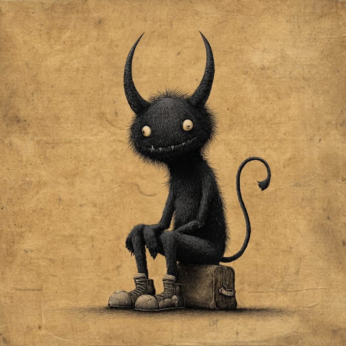 illustrate handmade horror monsters and characters