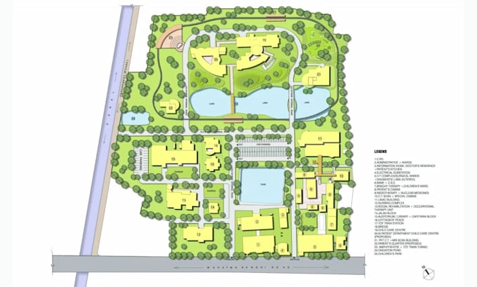 render master plan, site plan, subdivision, town plan and urban planning design