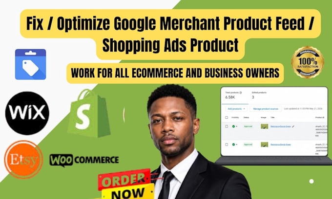 fix and optimize product feed for google merchant center, fix all errors