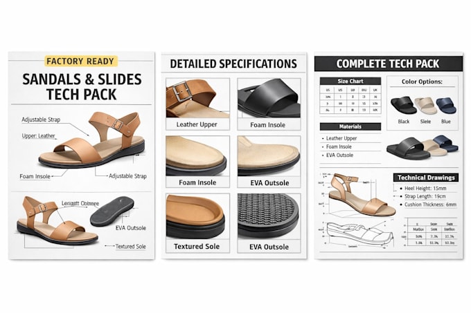 make pandas and slides tech pack for accurate factory production