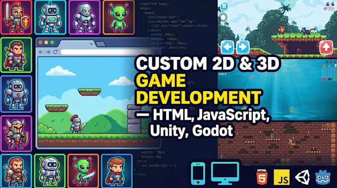 create 2d,3d HTML game javascript game or playable ads for your game