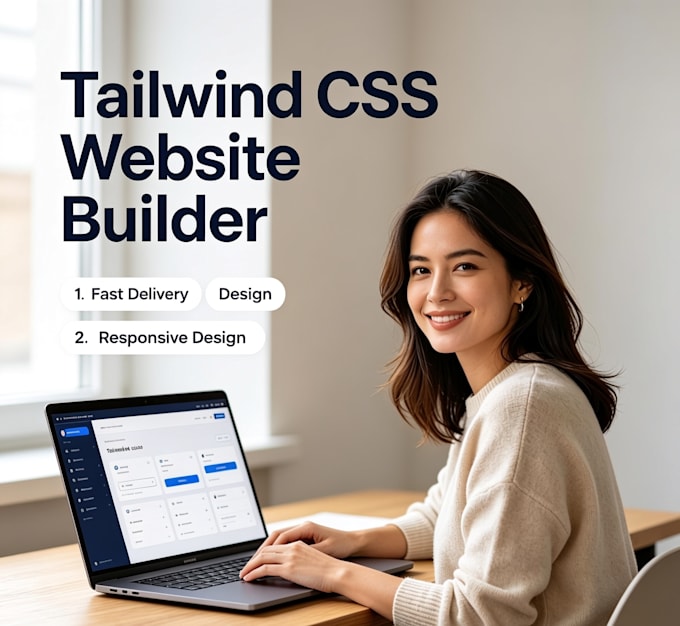 build a responsive tailwind CSS ,html website