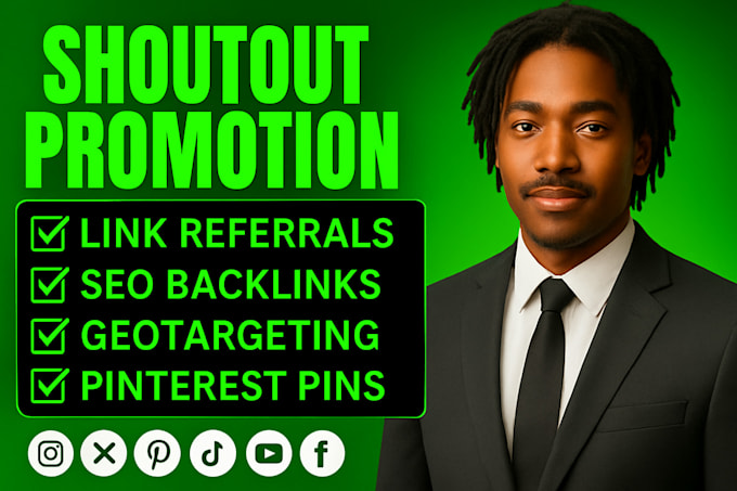 promote shoutout your website link to active audience