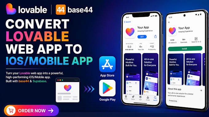 convert lovable web app to ios mobile app base44 fix lovable saas mvp supabase